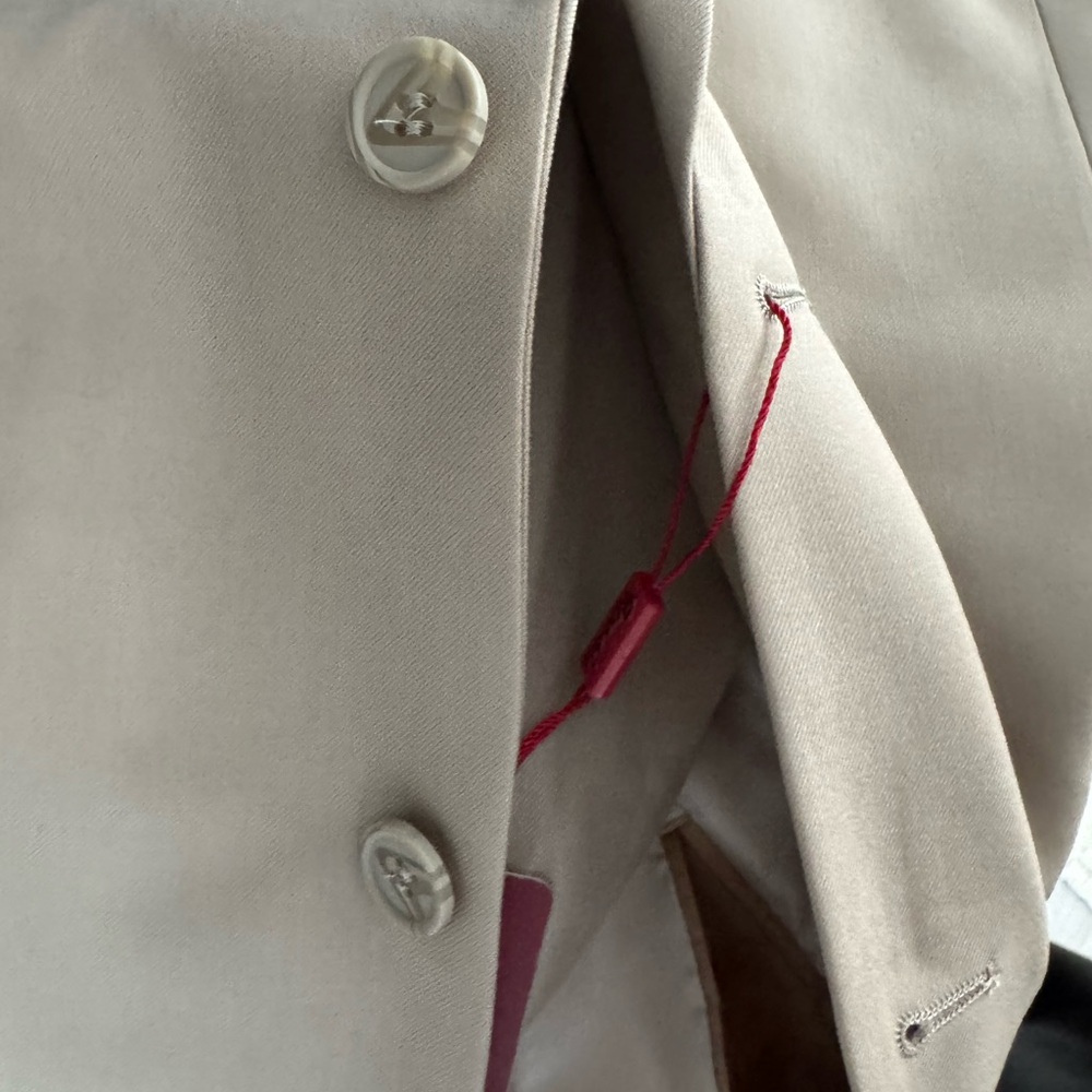 Renoir 201-3 Men's Formal Slim Fit Suit R46/40 NWT Beige - Picture 8 of 9